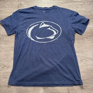 Penn State Nittany Lions Shirt Mens‎ Large Blue Football Short Sleeve Graphic